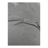 Dan John Black Logo Print Solid Color Crew Neck T-Shirt For Boys