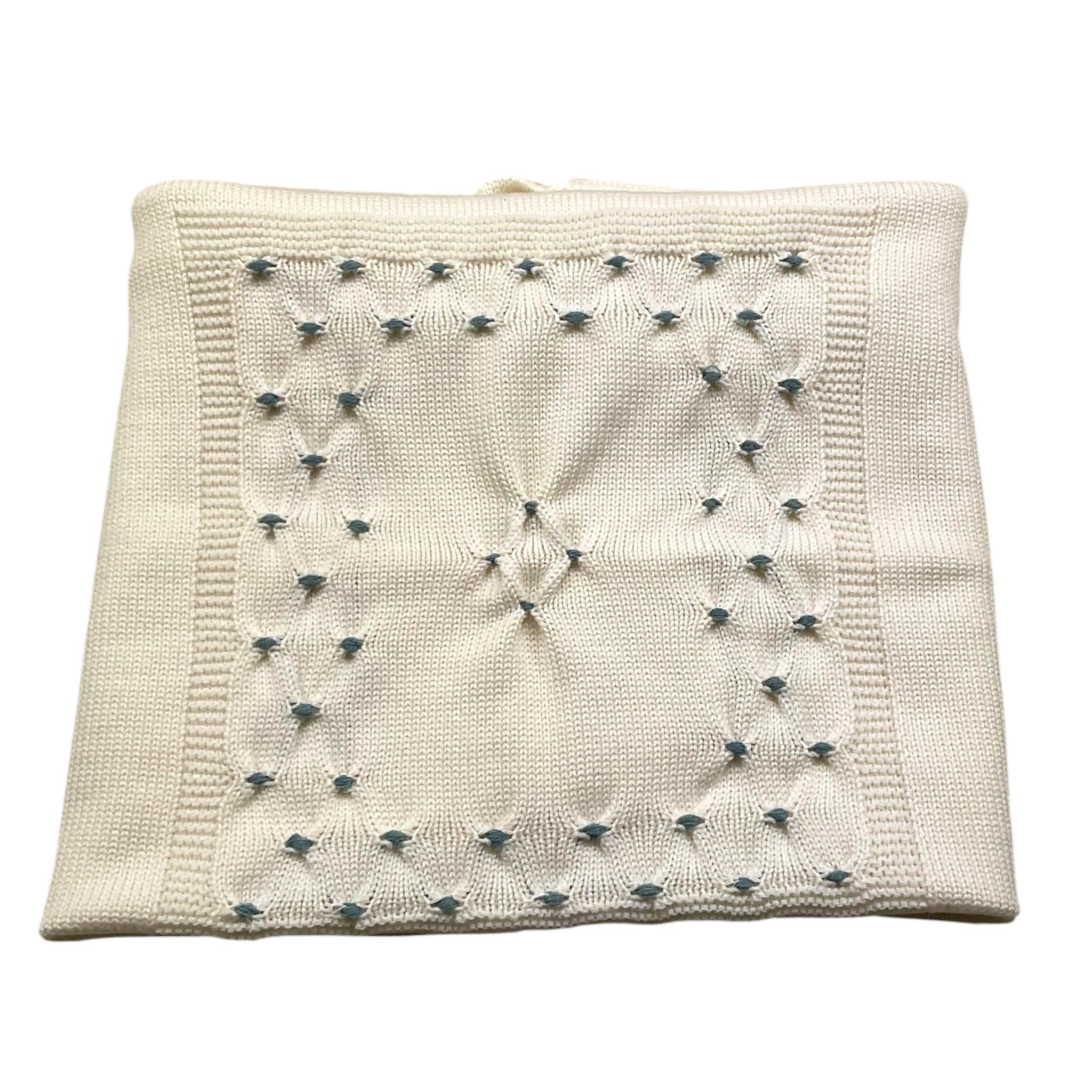 BABY LORD coperta tinta unita con ricami Panna per Neonata 135X PANNA BABY LORD 