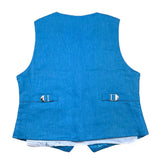 Trussardi Solid Color Vest with Light Blue Logo Print for Boys