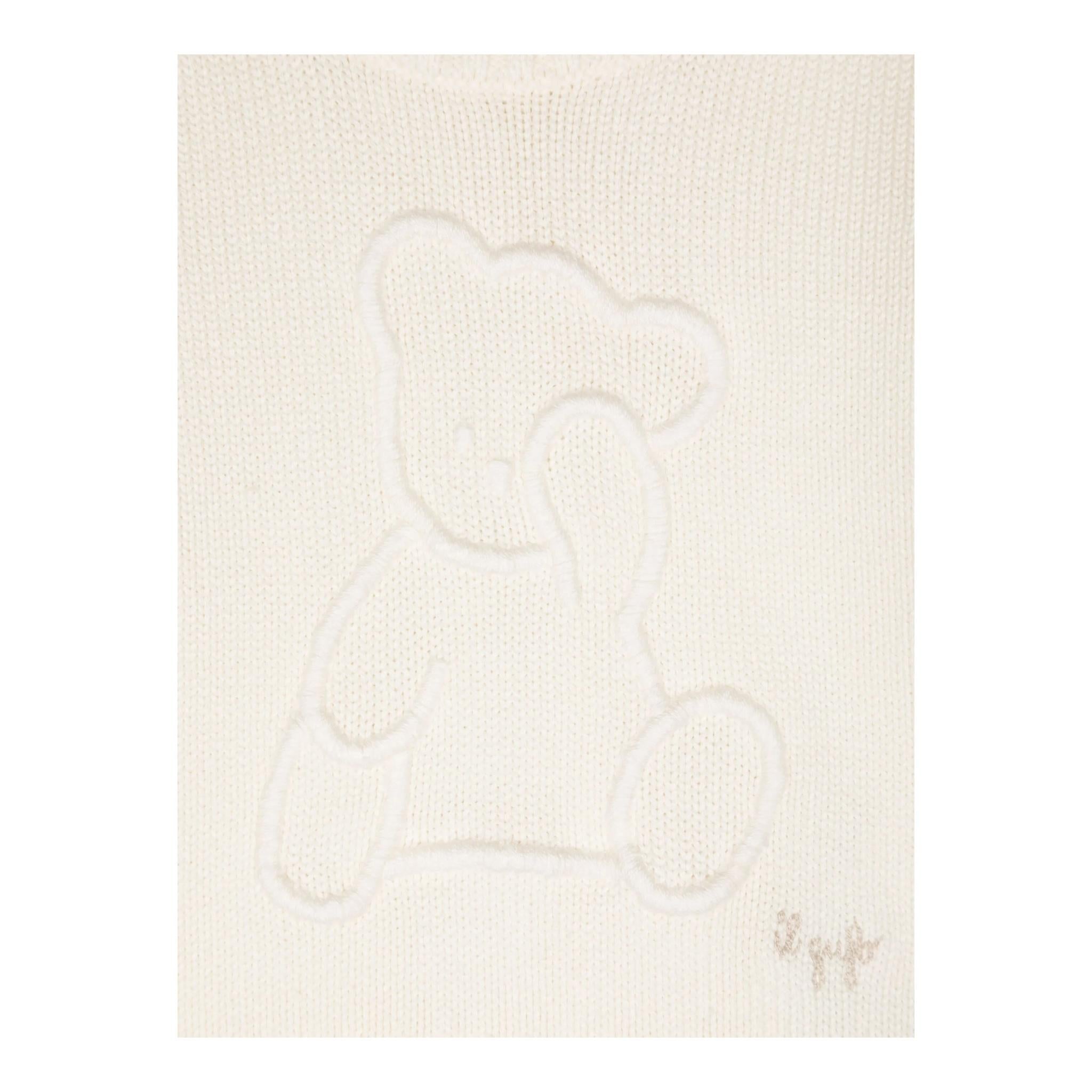 IL GUFO maglia tinta unita con ricami Panna per Neonato A24MA451EM109 PANNA IL GUFO 