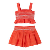 Mayoral Completo 2 Pezzi Top-Short Tinta Unita per Bambina 3216 ARANCIONE MAYORAL 