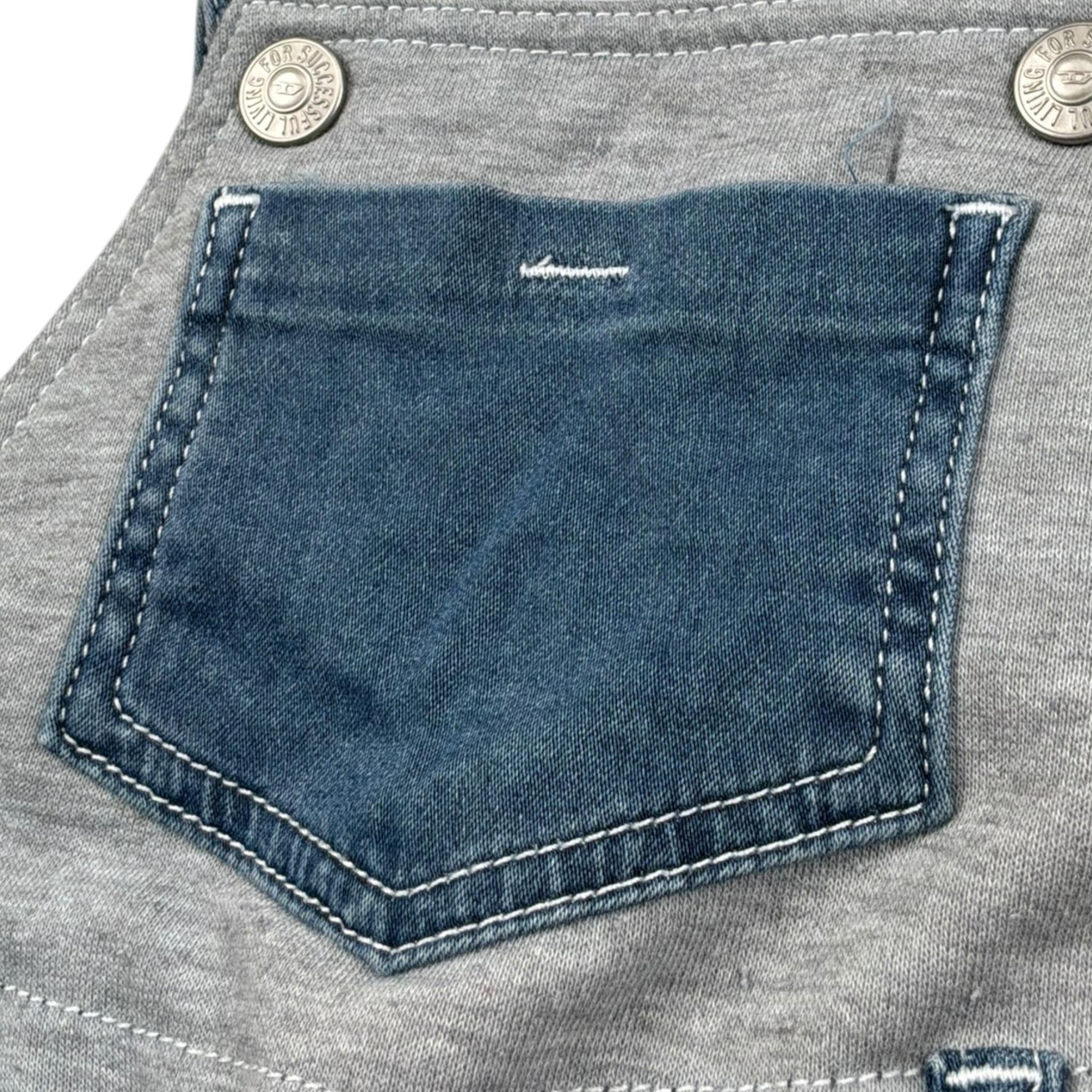 Diesel Salopette In Denim Tinta Unita per Neonato K00480 BLU DIESEL 