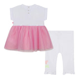 Billieblush Baby Girl Solid White T-Shirt-Leggings Set