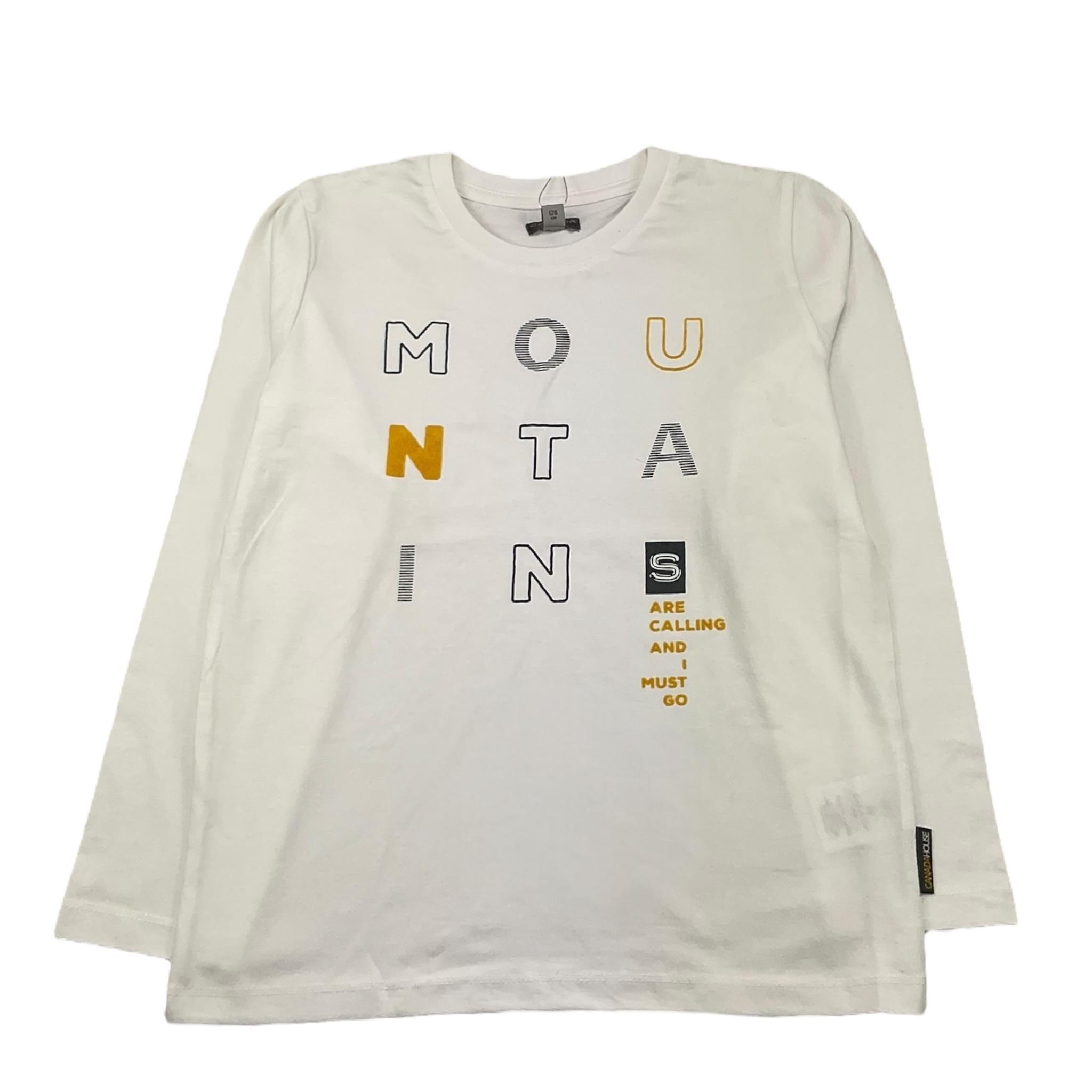 CANADA HOUSE shirt girocollo tinta unita con stampa in contrasto Bianco per Bambino 24476011 BIANCO CANADA HOUSE 