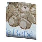 Le Bebe Coperta Tinta Unita con Ricami per Neonato LBB5316 BIANCO LE BEBE 