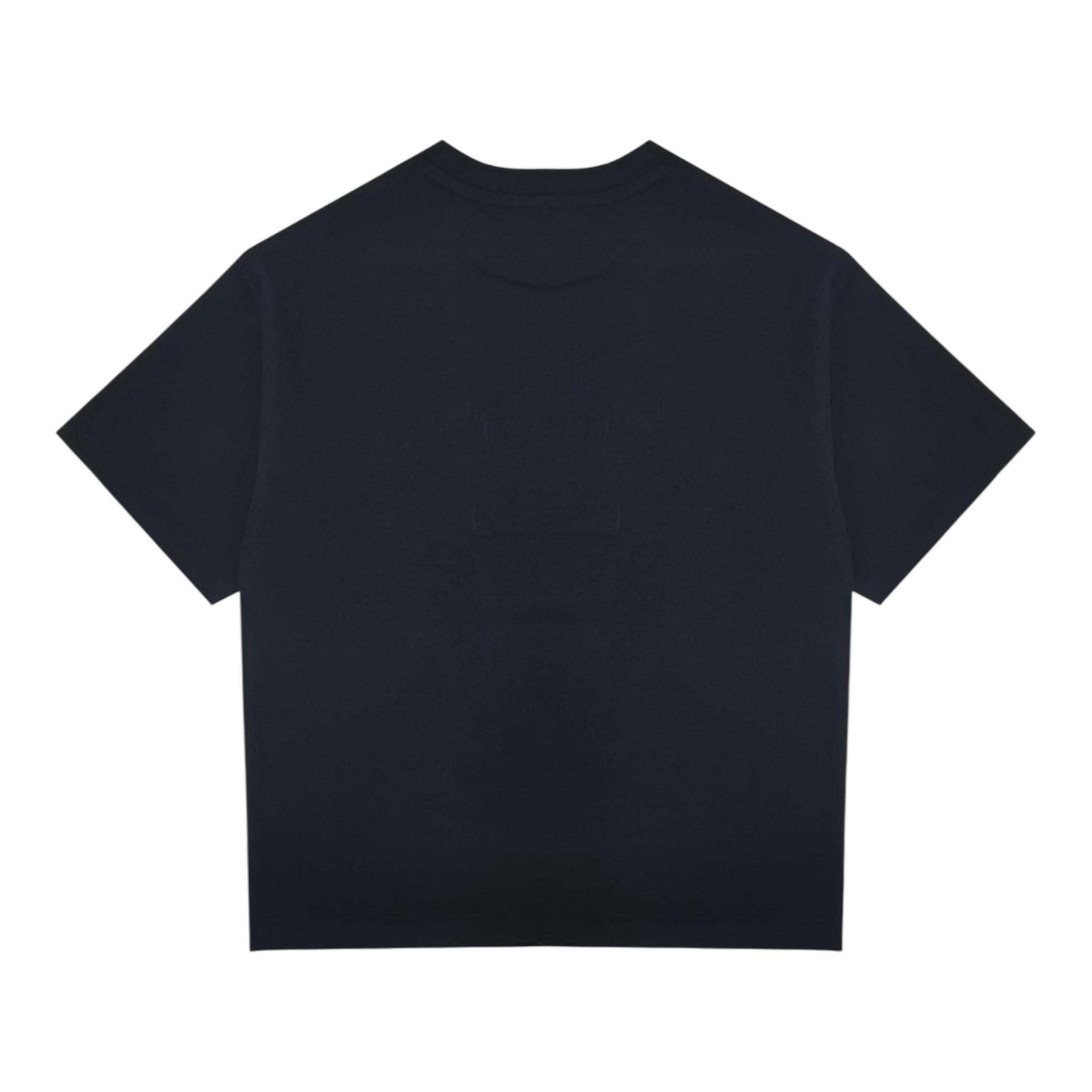 Emporio Armani T-Shirt Girocollo Tinta Unita con Logo per Bambina 3D4TJ6 BLU EMPORIO ARMANI 