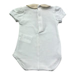 Le Bebe Body Mezza Manica Tinta Unita con Colletto per Neonata LBG6338 BIANCO LE BEBE 