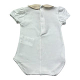 Le Bebe Body Mezza Manica Tinta Unita con Colletto per Neonata LBG6338 BIANCO LE BEBE 