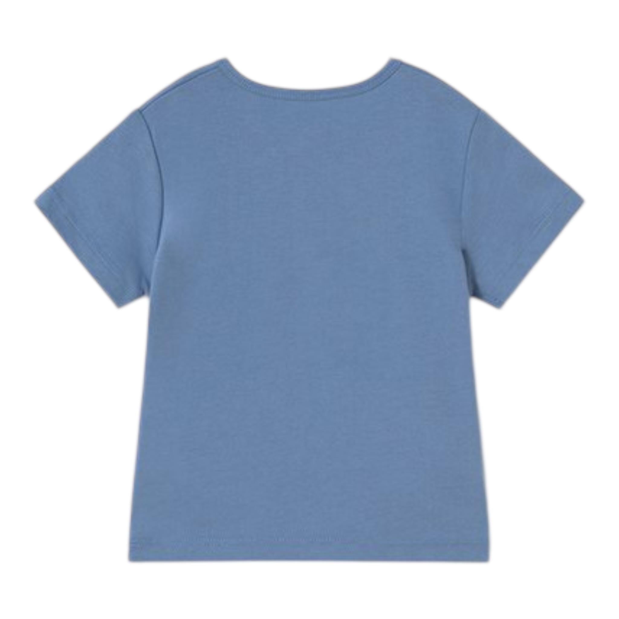 Mayoral T-Shirt Tinta Unita con Stampa per Bambino 11058J BLU MAYORAL 