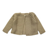 Yoedu Solid Color Beige Embroidery Shrug For Baby Girl