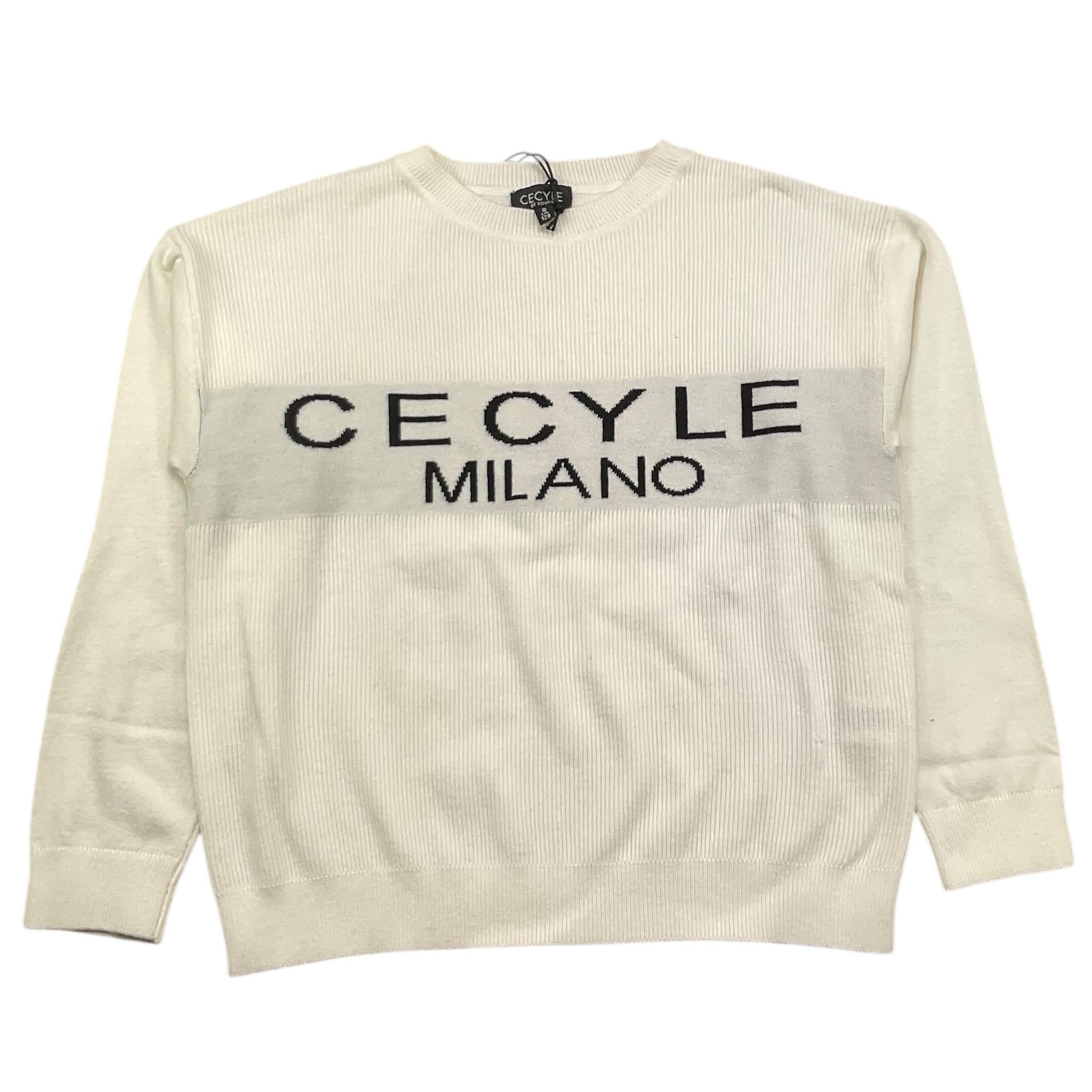 CECYLE maglia girocollo tinta unita con ricami Panna per Bambina BY1855 PANNA CECYLE 