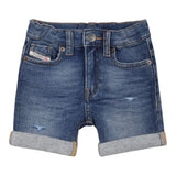 Diesel Bermuda In Denim tinta unita Blu per Neonato K00363 BLU DIESEL 