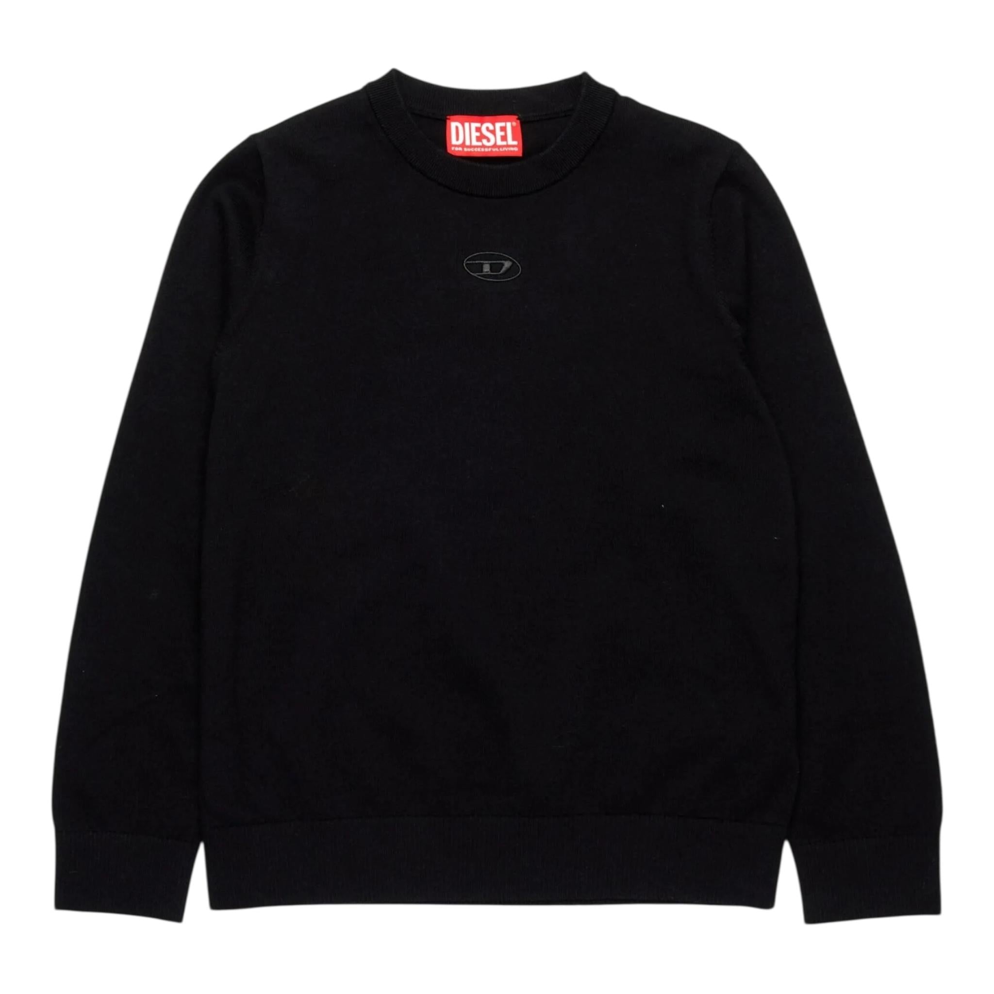 Diesel Maglia Girocollo Tinta Unita per Bambino J02277 NERO DIESEL 
