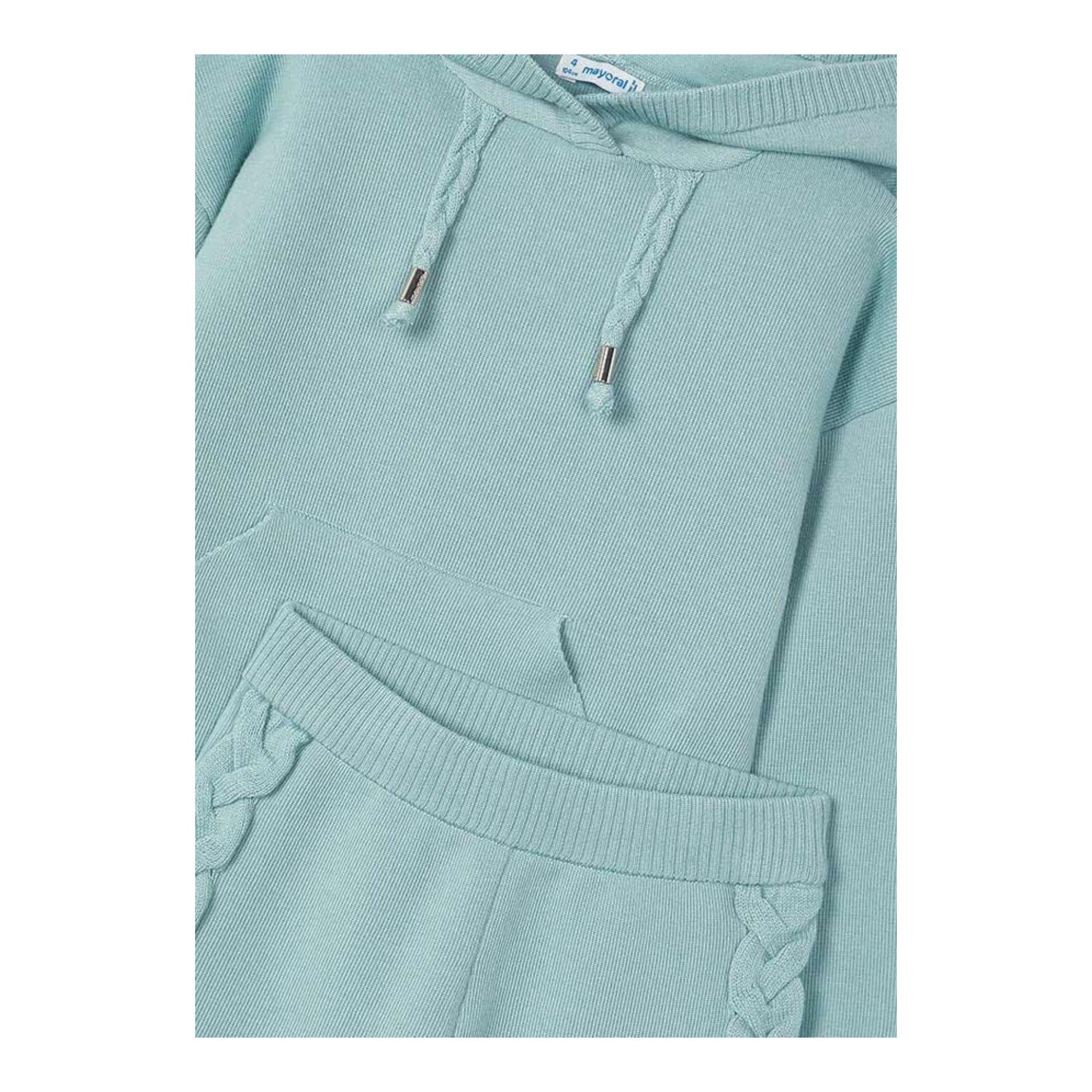 MAYORAL completo 2 pezzi felpa-pantalone tinta unita Verde acqua per Neonata 4552X VERDE ACQUA MAYORAL 