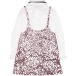 LU LU BY MISS GRANT set camicia-abito paillettato Rosa per Bambina LL3101 ROSA LU LU BY MISS GRANT 