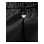 MONNALISA short tinta unita in ecopelle Nero per Bambina 17B403 NERO MONNALISA 