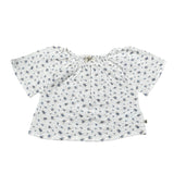 Petit Indi Camicia Tinta Unita con Stampa Fiori per Neonata SS25BK4035 BIANCO PETIT INDI 