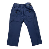 Jeckerson Solid Color Pants With Elastic Waist Blue For Newborn