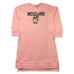 MOSCHINO abito felpa manica lunga girocollo tinta unita con stampa logo Rosa per Bambina HDV0FE ROSA MOSCHINO 