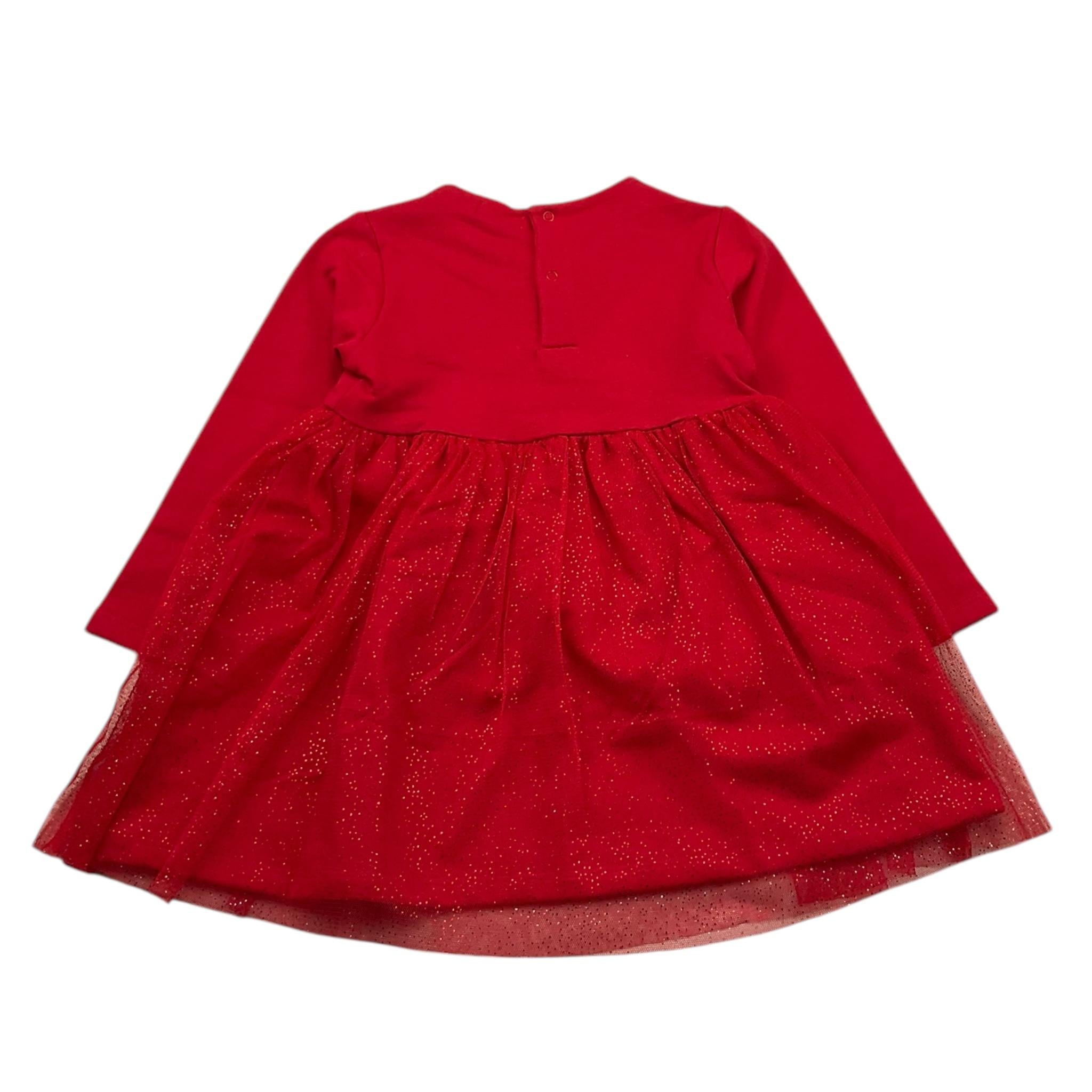 EMC abito manica lunga con tulle Rosso per Neonata AA4796 ROSSO EMC 