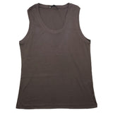 I'M Brian Solid Color Crew Neck Brown Tank Top For Boys