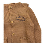DANIELE ALESSANDRINI cardigan tinta unita con cappuccio Marrone per Neonato 1291W00035N MARRONE DANIELE ALESSANDRINI 