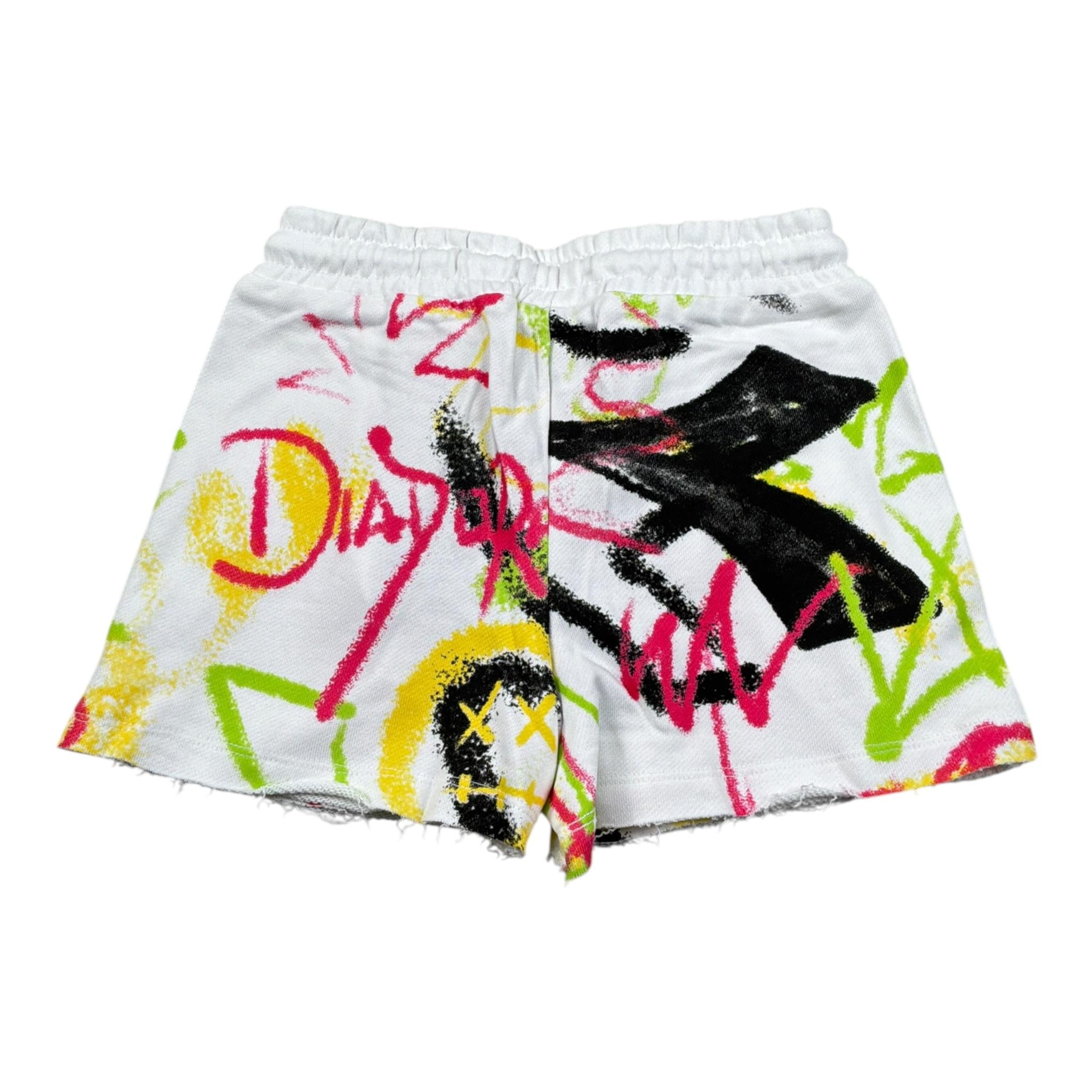 Diadora Short tinta unita con Stampa Bianco per Bambina S4DJGSH099 BIANCO DIADORA 
