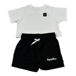 Refrigiwear Completo 2 Pezzi Bicolore T-Shirt-Shorts per Bambina RG1470W25XX BIANCO/NERO REFRIGIWEAR 