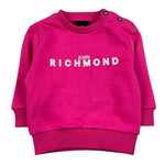 John Richmond Felpa Chiusa Girocollo Tinta Unita con Logo per Neonata RIP26036FEA FUXIA JOHN RICHMOND 