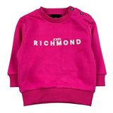John Richmond Felpa Chiusa Girocollo Tinta Unita con Logo per Neonata RIP26036FEA FUXIA JOHN RICHMOND 