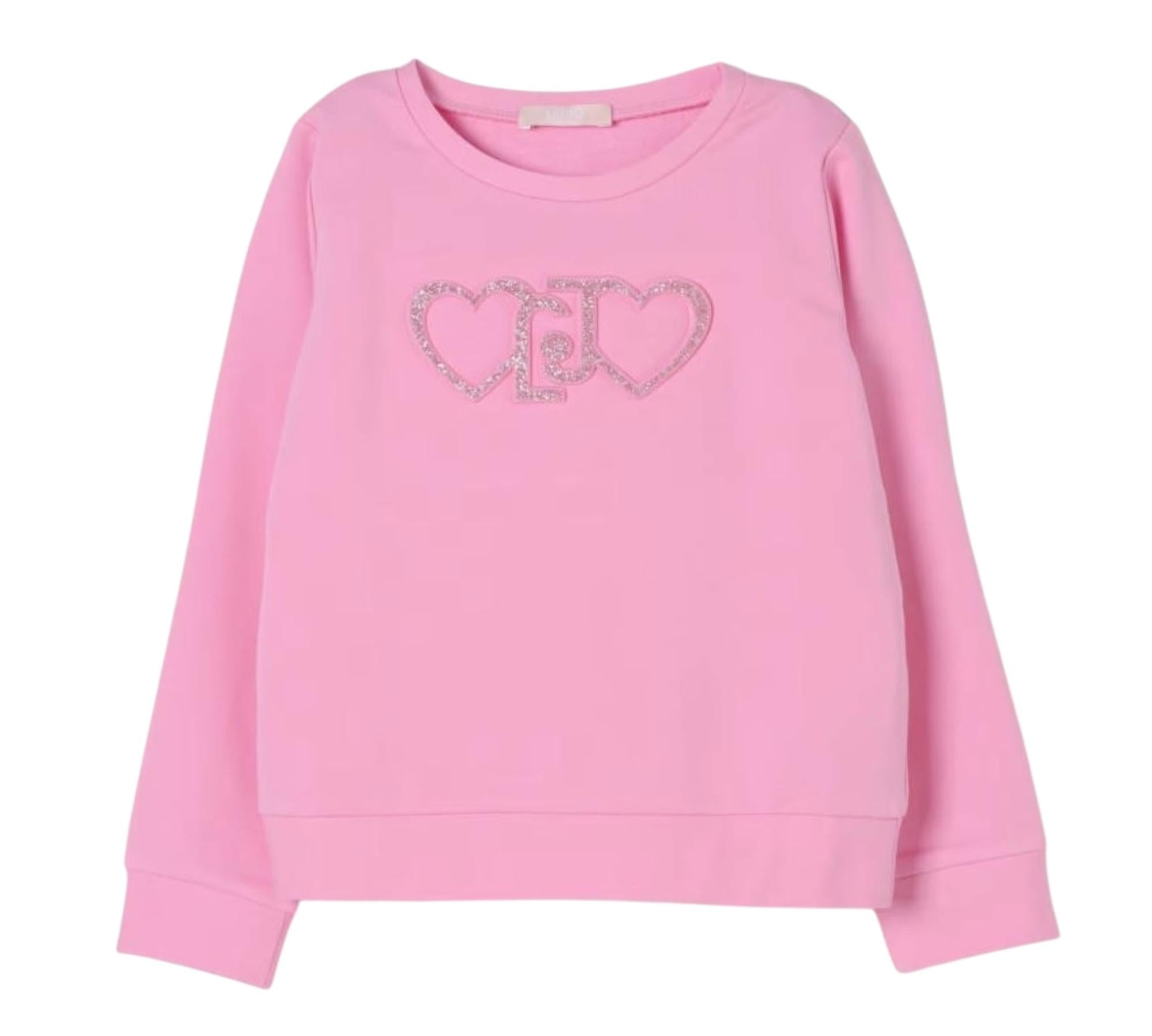 Liu Jo Abito Mezza Manica Tinta Unita con Logo per Bambina KA5017 ROSA LIU JO 