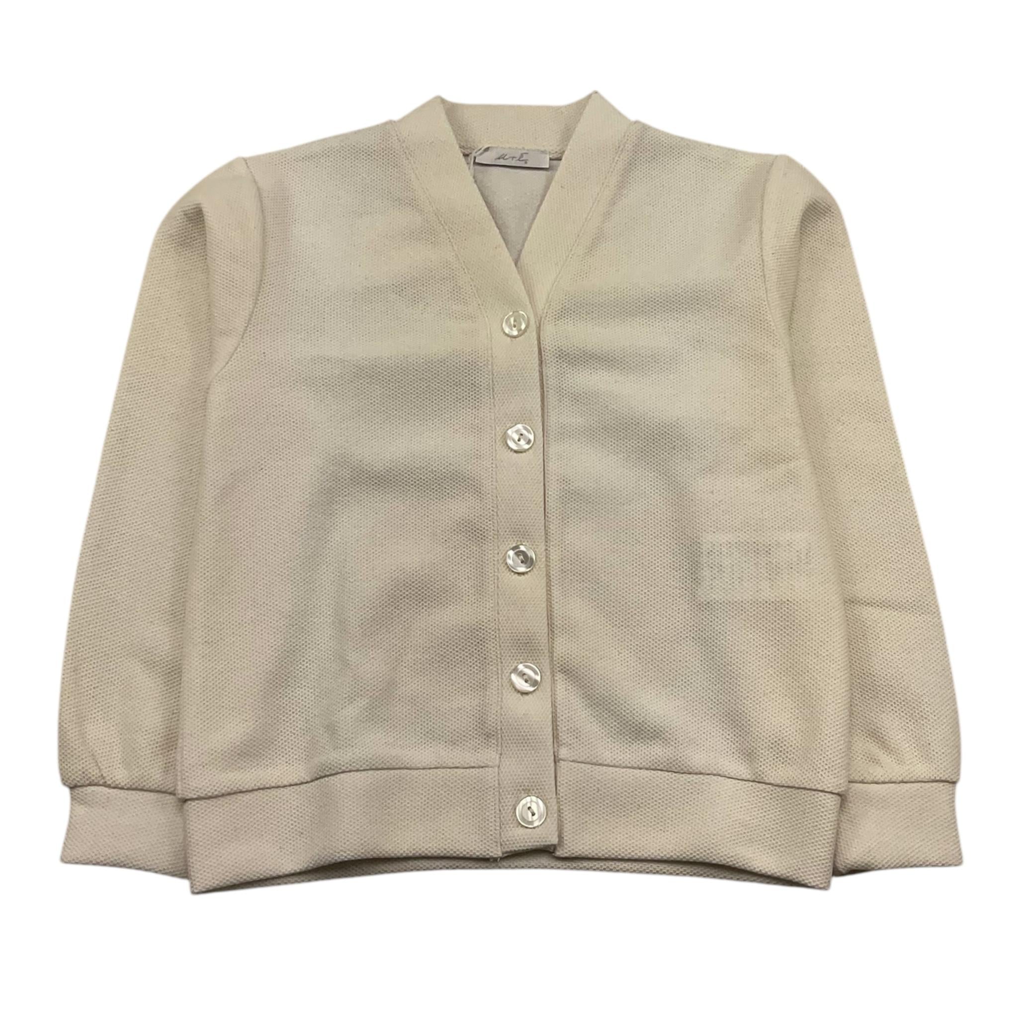 M+E' Cardigan Tinta Unita Scollo A V per Bambino UEM0574 PANNA M+E' 