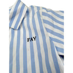 Fay Pagliaccetto Tinta Unita con Fantasia A Righe per Neonato FSA500 AZZURRO FAY 