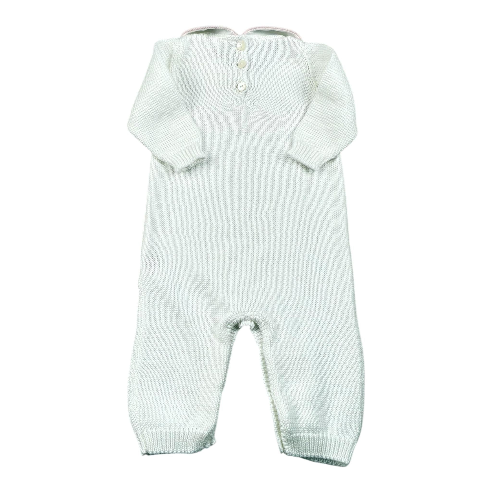 Scaldacuore Tutina Tinta Unita In Maglia per Neonata PS01FAI23 BIANCO SCALDACUORE 