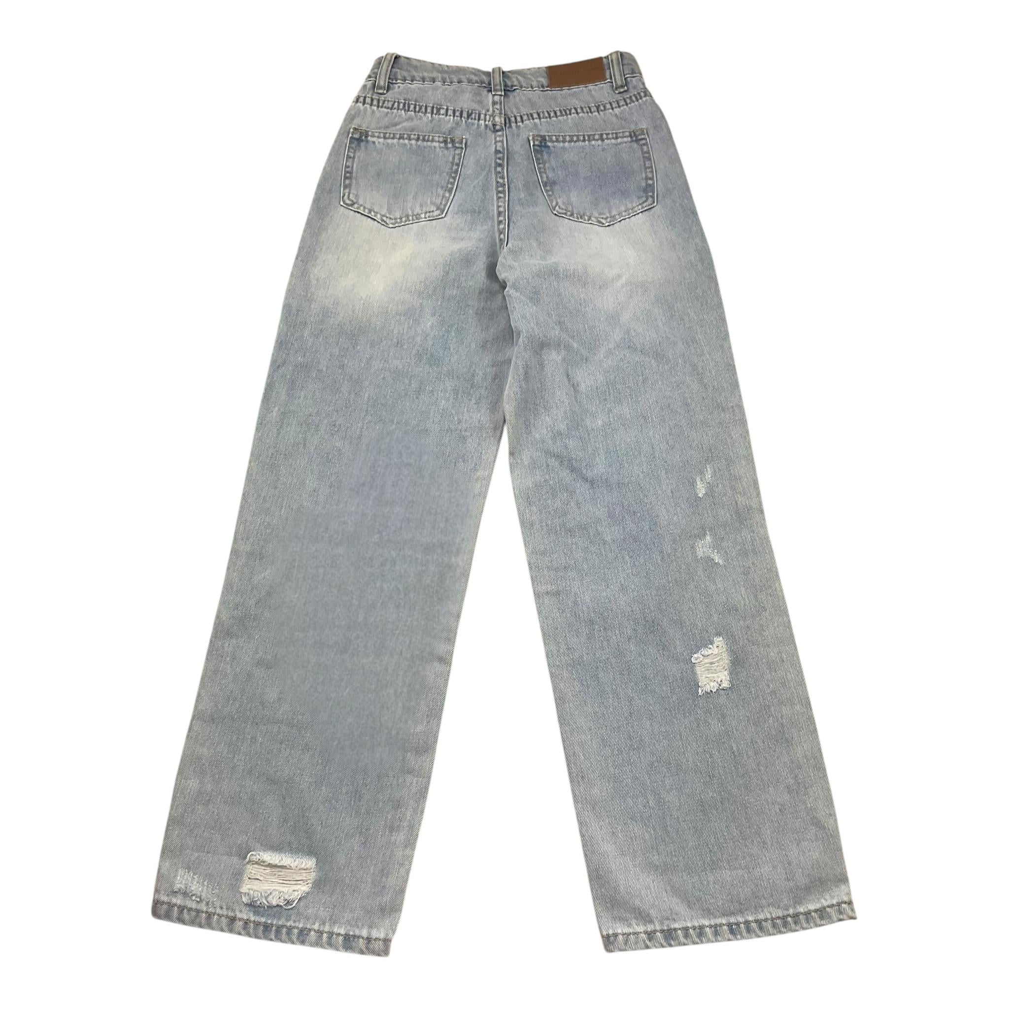 Manila Grace Jeans Tinta Unita con Strappi per Bambina 198PMJS25X AZZURRO MANILA GRACE 
