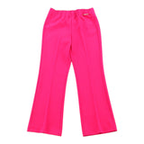 Twinset Solid Color Bell Bottom Pants With Elastic Waist Fuchsia For Girls