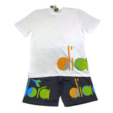 Diadora Complete T-Shirt-Bermuda Two-Tone White/Black For Children