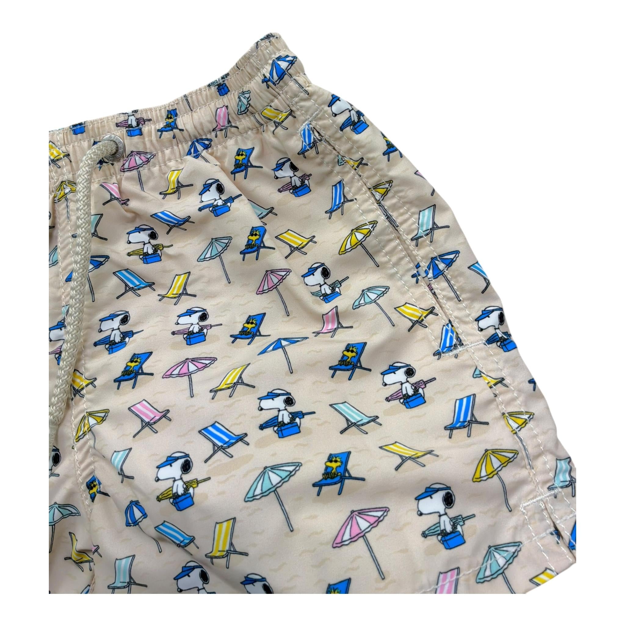 Saint Barth Costume Modello Boxer Tinta Unita con Stampa per Bambino 00592L BEIGE SAINT BARTH 