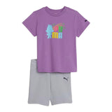 Puma 2 Piece Set T-Shirt-Short Two-Tone Purple For Baby Girl