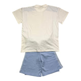 Minimum Complete 2 Piece T-Shirt-Bermuda Two-Tone White/Light Blue For Boys