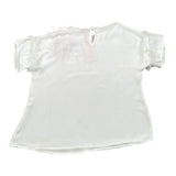Kaos Camicia Mezza Manica Tinta Unita per Bambina KS105 BIANCO KAOS 