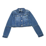 Fun &amp; Fun Denim Jacket Plain Blue Pockets For Girls