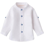 Minibanda Camicia Manica Lunga Tinta Unita Collo Coreano per Neonato 3B603 BIANCO MINIBANDA 
