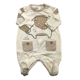 Chicco Long Sleeve Onesie With Prints White For Newborn