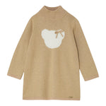 LIU JO abito in maglia collo alto tinta unita con stampa Oro per Neonata KF4071N ORO LIU JO 