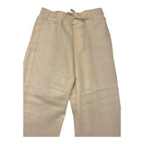 Paolo Pecora Solid Color Pants With Elastic Waist Beige For Boys