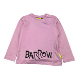 Barrow Kids Shirt Crew Neck Solid Color with Wisteria Print for Baby Girls