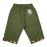 Roberto Cavalli Bermuda In Delpa Solid Color With Contrasting Green Profiles For Boys