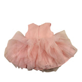 Fun &amp; Fun Baby Girl Solid Color Tulle Sleeveless Dress Pink