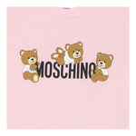 Moschino T-Shirt Girocollo Tinta Unita con Orso per Neonata MUM04AX ROSA MOSCHINO 